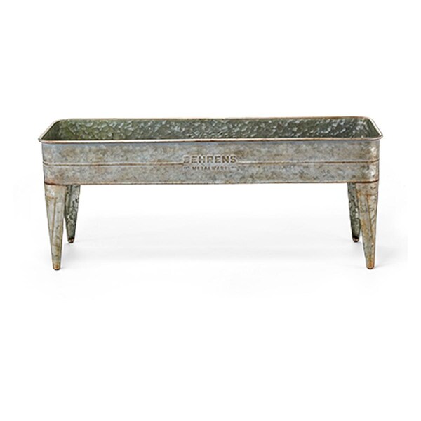 Behrens Galvanized Steel Rect. Planter w Legs 30" M19GP1 Zoro